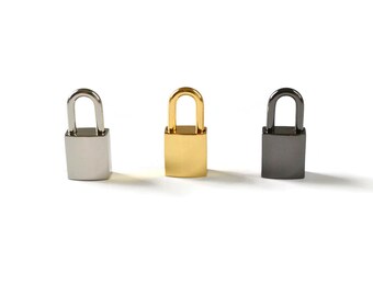Silver Small Padlock - Submissive Collar Lock - Slave Collar Lock, Silver Lock - Collar Lock and Keys - Small Square Lock - Day Collar Lock
