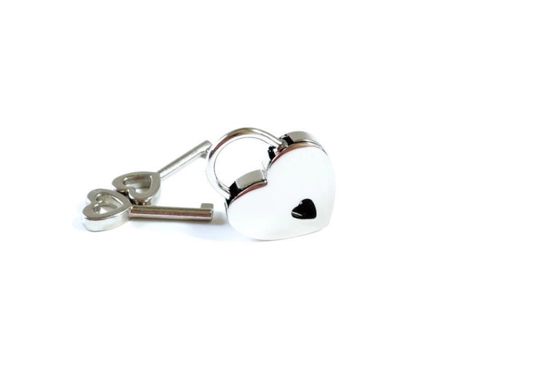 Small Heart Lock, Heart Shaped Lock, Engraved lock, BDSM Heart lock, Engraved Padlock, Heart Padlock, Engraved Heart lock, BDSM Collar Lock image 1