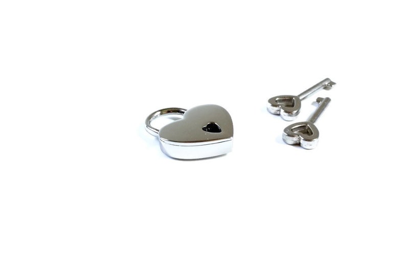 Small Heart Lock, Heart Shaped Lock, Engraved lock, BDSM Heart lock, Engraved Padlock, Heart Padlock, Engraved Heart lock, BDSM Collar Lock image 2