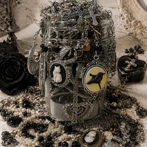 Mystery Silver Jewelry Jar| Surprise Necklace Earrings Rings Set