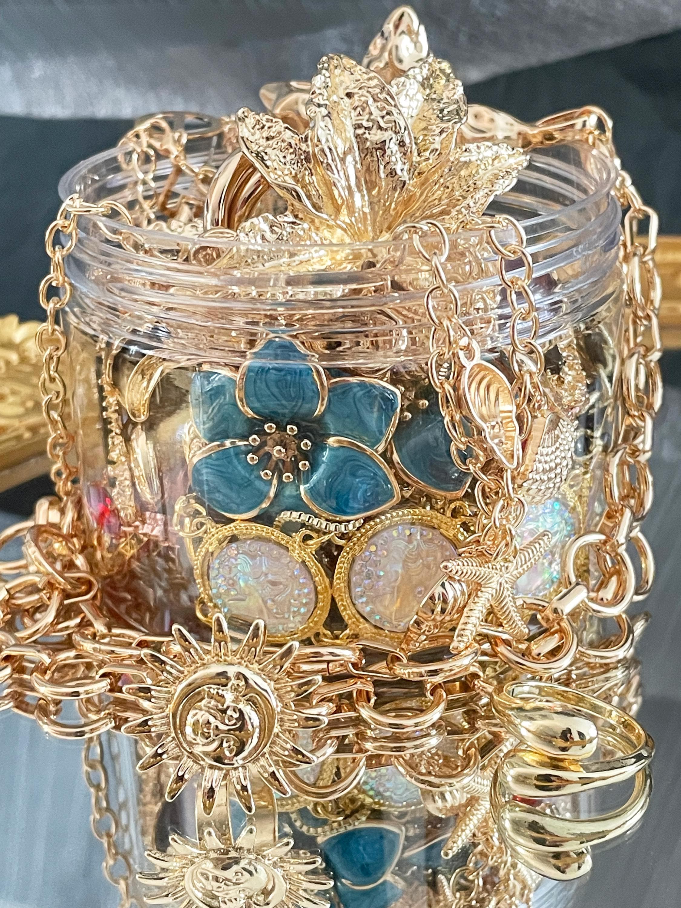 Gold mystery jewelry jar - Etsy 日本