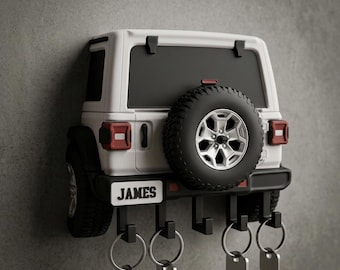Personalized Off-Road SUV Key Holder,3D Printed Wall Mounted Key Rack,Garage Wall Decor, Man Cave Wall Decor, Car Fan Gift