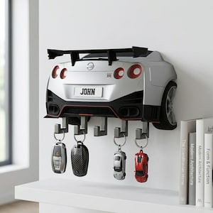 Personalized Sports Car Key Holder, Custom Sports Car Wall Hook, 3D Printed Key Rack, Gift for Him, Car Lover Home Decor