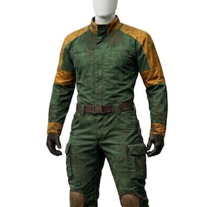 Mono utilitario de algodón verde, mono de trabajo táctico de inspiración militar