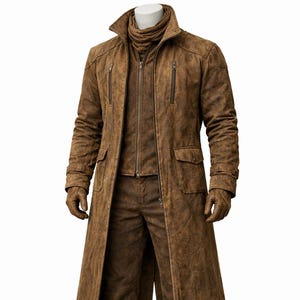 Post-Apocalyptic Survivor Distressed Cotton Trench Coat