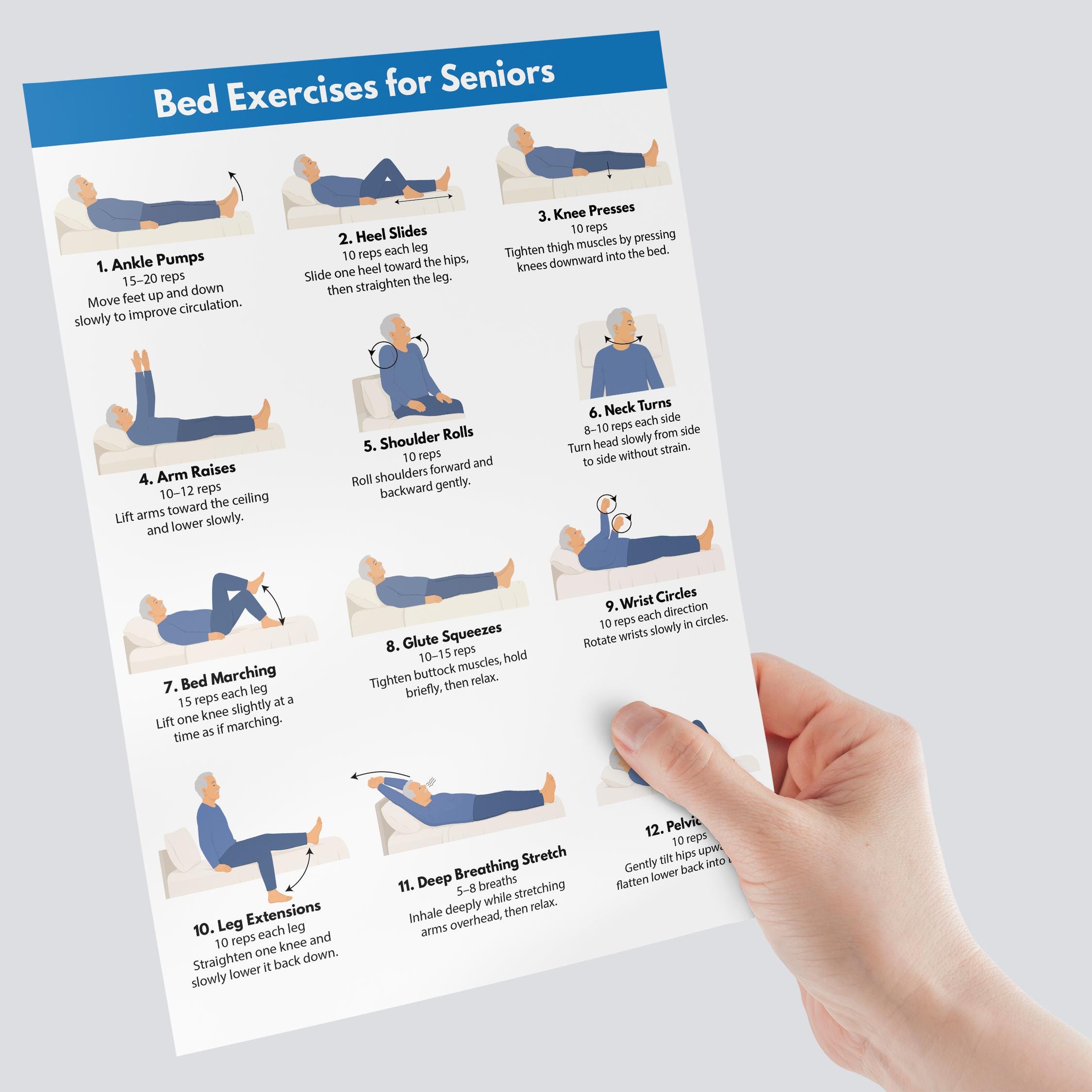 Bed Exercises for Seniors, Bedridden Mobility & Stroke Recovery ...