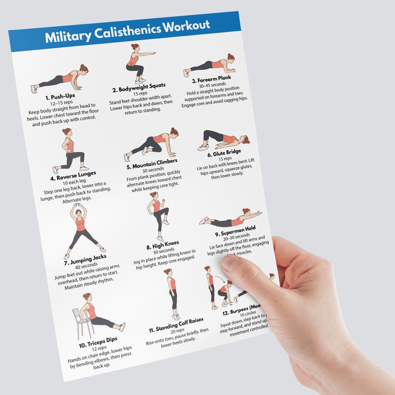 Military Calisthenics Calisthenics Workout Plan Bootcamp Style Home 