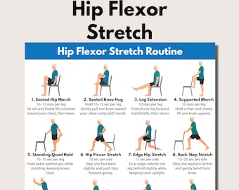 How to Stretch Hip Flexors for Seniors, Hip Abductor & Adductor Workout (Digital Download)