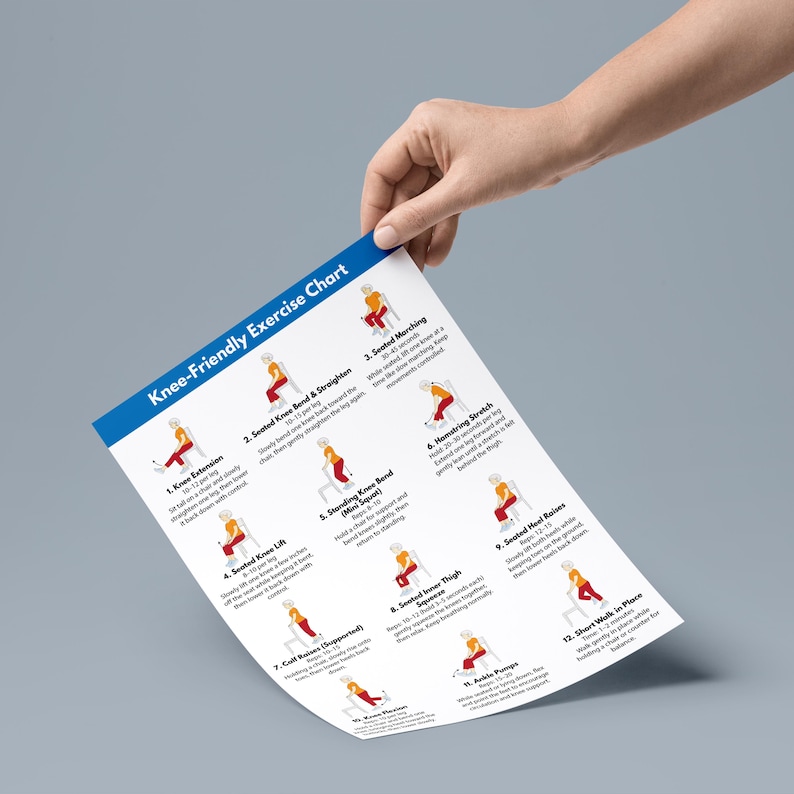 Esercizi per le ginocchia per anziani, allenamento delicato per rafforzare le ginocchia (download PDF) immagine 11