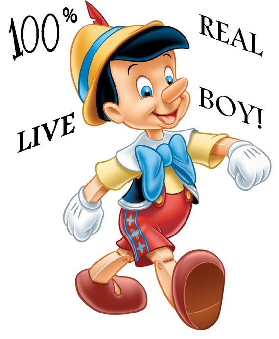 Pinocchio Real Live Boy Iron On Transfer Applique Etsy