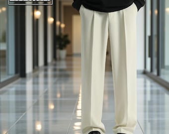 Pantaloni larghi da uomo / Pantaloni casual comodi / Moda urbana streetwear