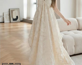 Halter Maxi Dress | Backless Loose Long Gown | Summer Wear | Soft Fairy Style