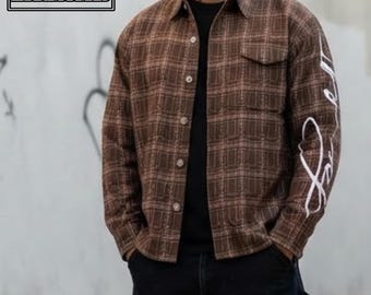 Plaid Long Sleeve | Button Up Top Layer | Autumn Wear | Workwear Casual Style