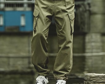 Herr Cargobyxor – Avslappnad passform Streetwear-byxor