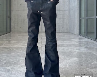 Pantaloni in denim a zampa / Pantaloni casual slim bootcut / Abbigliamento quotidiano / Streetwear vintage anni 2000