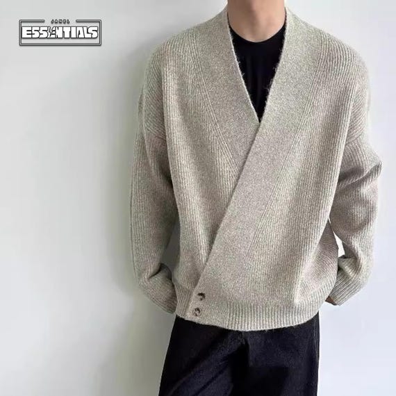 V Neck Cardigan | Loose Button Sweater | Daily Wear | Minimalist Soft Style
