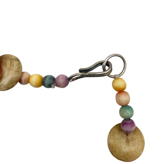 Dyed Camel Bone Statement Necklace Multi-Color Ge… - image 5