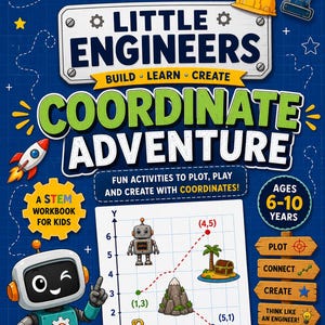 Coordinate Adventure & Solving Activity Book for Kids