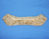Vintage Mink Fur Collar Brown Satin Wool Trim for Sewing or Crafts Real Fur