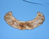 Vintage Mink Fur Collar Brown Hook Closure For Coat Dress Shirt Fabric Lined Real Fur 50s 1950s