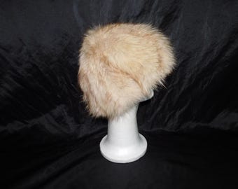 Vintage B Altman Co M Mens Black Fur Hat Cossack Style Tie 