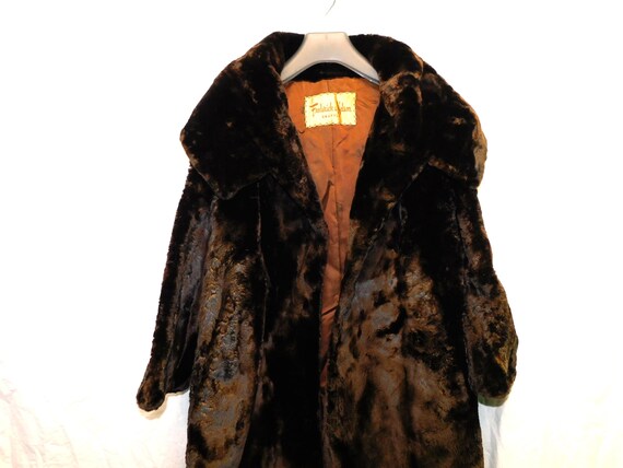 Vintage Frederick Nelsen Ritter M L Dark Brown Sheared Beaver Fur