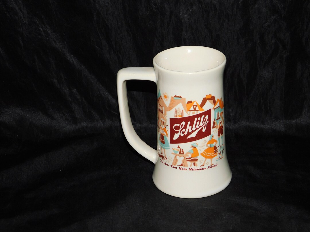 Vintage 60s Schlitz Beer Mug Stein the Beer That Made Milwaukee