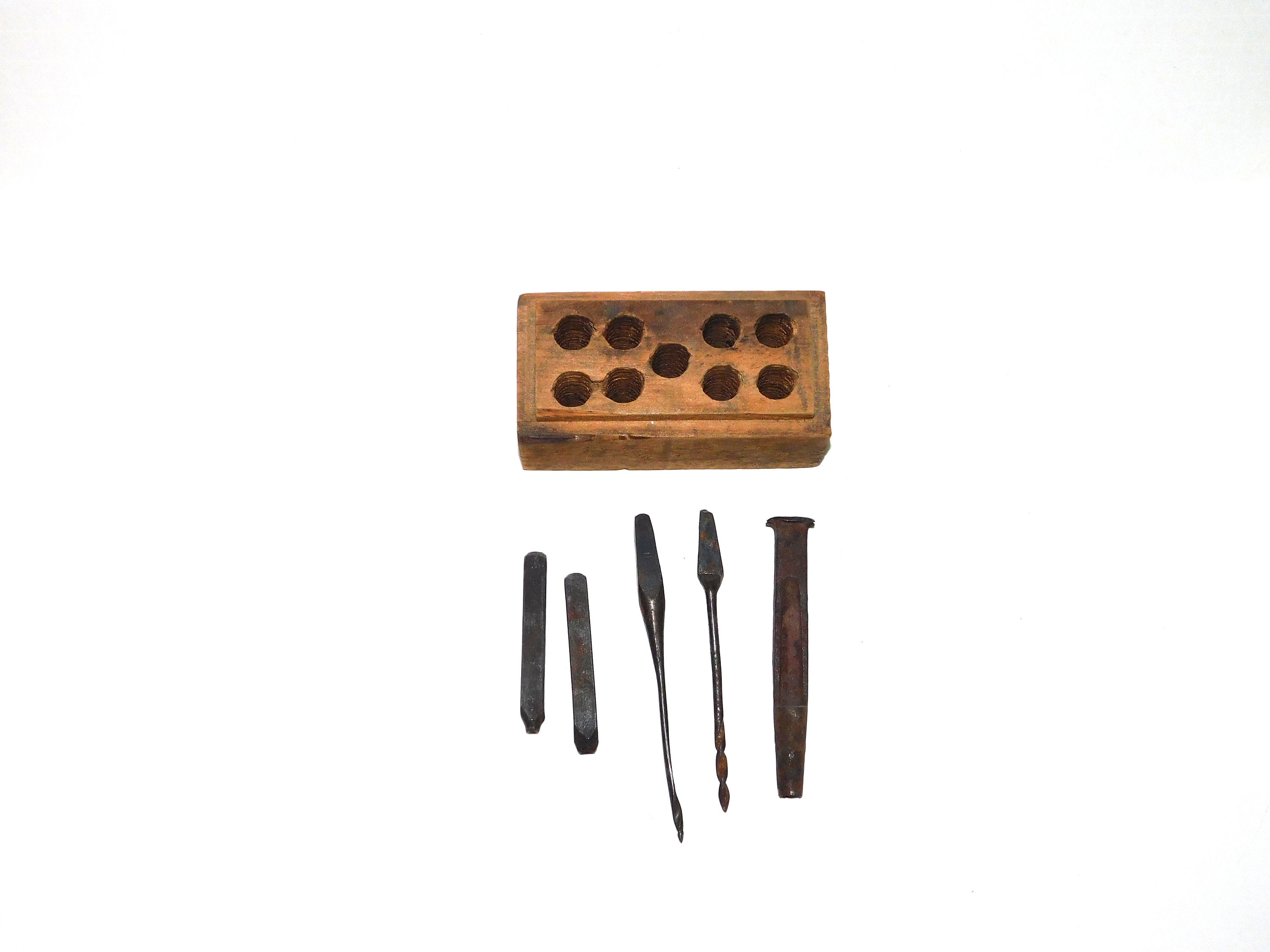 Wooden 3/32 Shank Bur Stand Organizer Storage Box w/ 100 Holes Jewelry  Making Tool Holder