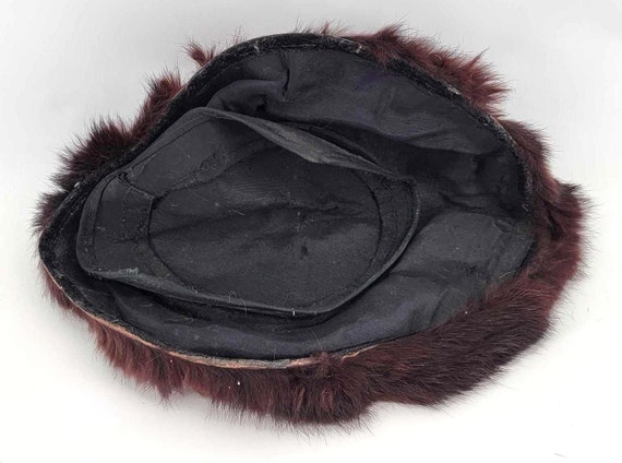 Antique Ladies Black Beaver Fur Hat Winter Formal… - image 2