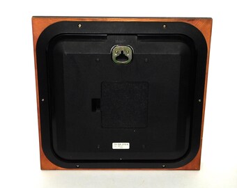 Vintage Seiko Wood Brass Corner Wall Clock 12