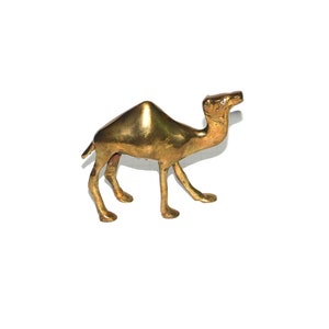 Vtg Brass Camel One Hump Walking Standing Metal Figurine India Made