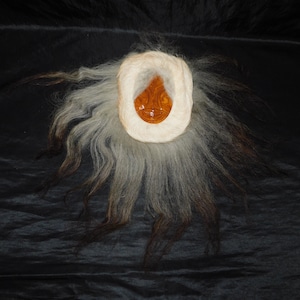 Ajagutak Issuk Alaska Cottonwood Reindeer Iceland Sheep Fur Eskimo Mask Wall Hanging Native Made Carved Wood Wall Decor