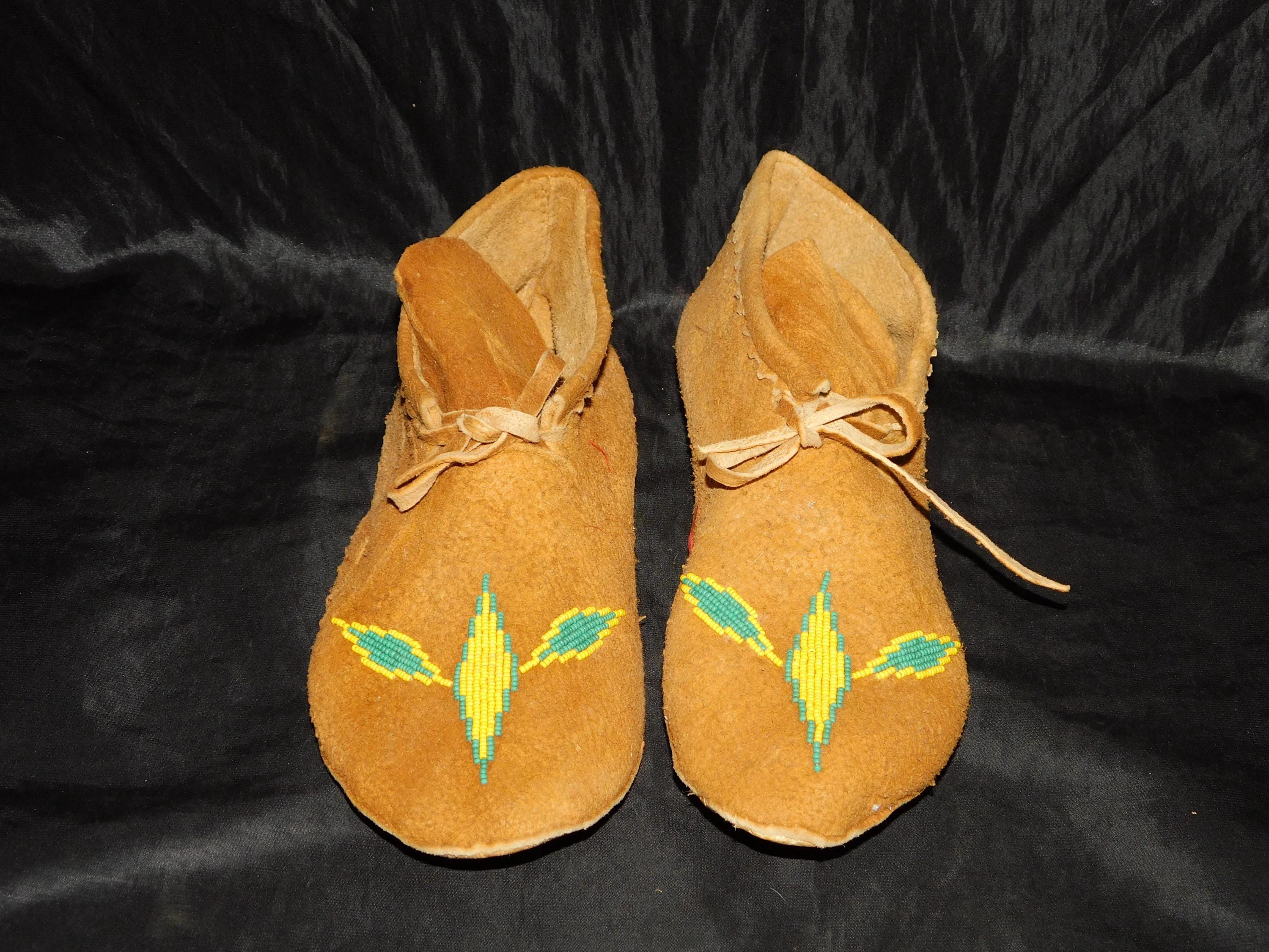 Vintage Indian Moccasins - Etsy