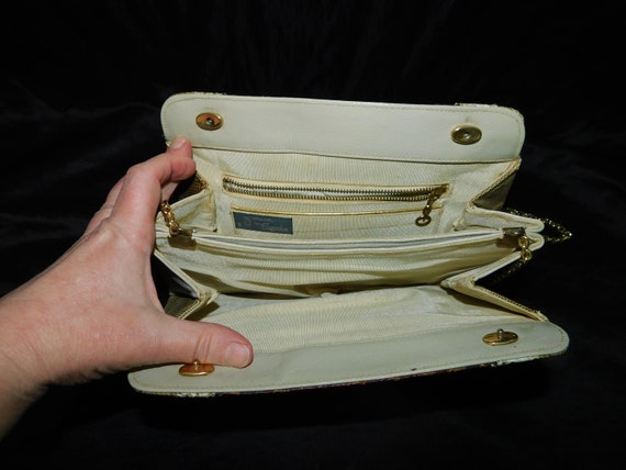 Vintage Caprice Snakeskin Purse Shoulder Bag Patc… - image 3