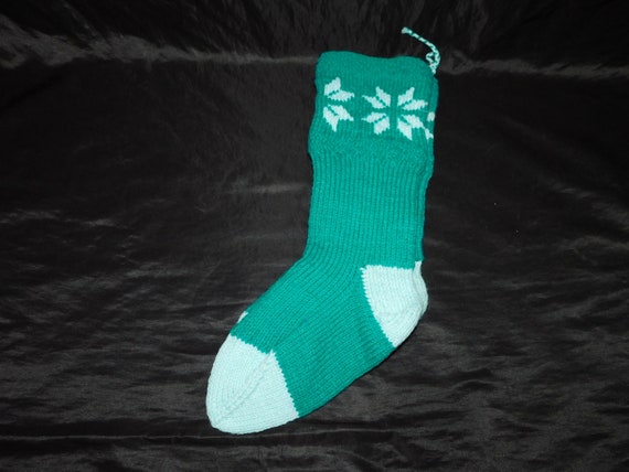 Vtg Peacock Blue Hand Knit Wool Blend Socks Alask… - image 6