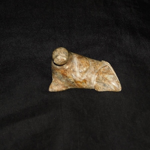 Vtg Alaska Eskimo Inuit geschnitzte Robbe Speckstein Figur Carving 3 &quot;&quot;