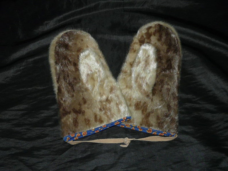 Vintage Alaska Eskimo Fur Seal Hide Skin Mittens Native Winter Etsy