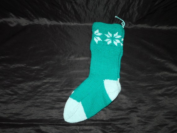 Vtg Peacock Blue Hand Knit Wool Blend Socks Alask… - image 5