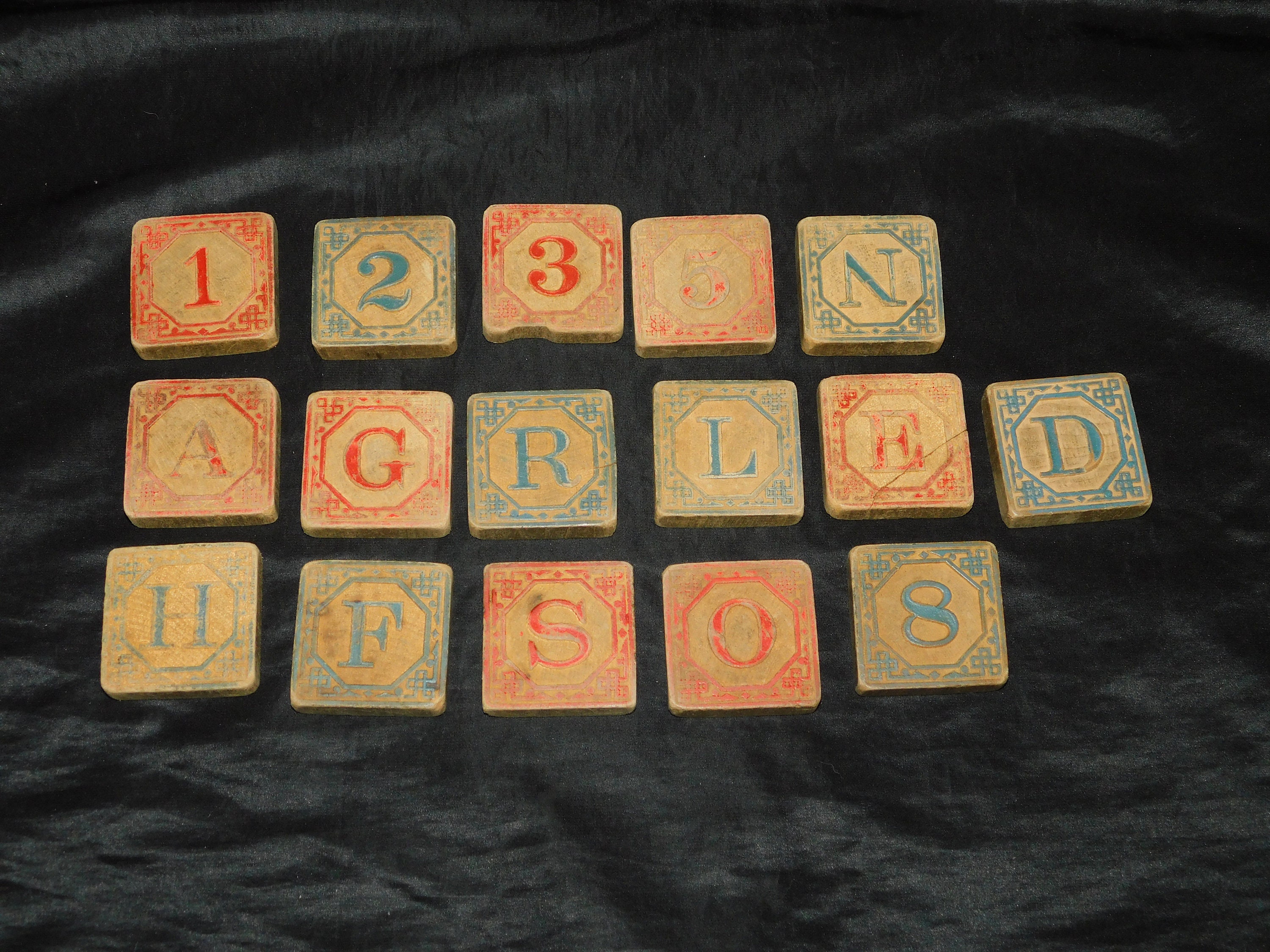 Antique Alphabet Blocks - Etsy Antique Alphabet Blocks - Etsy
