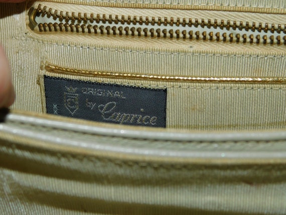 Vintage Caprice Snakeskin Purse Shoulder Bag Patc… - image 5