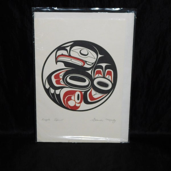 Garner Moody Eagle Spirit Art Card Hand Artist Signed BC Pacific Northwest First Nations Canada