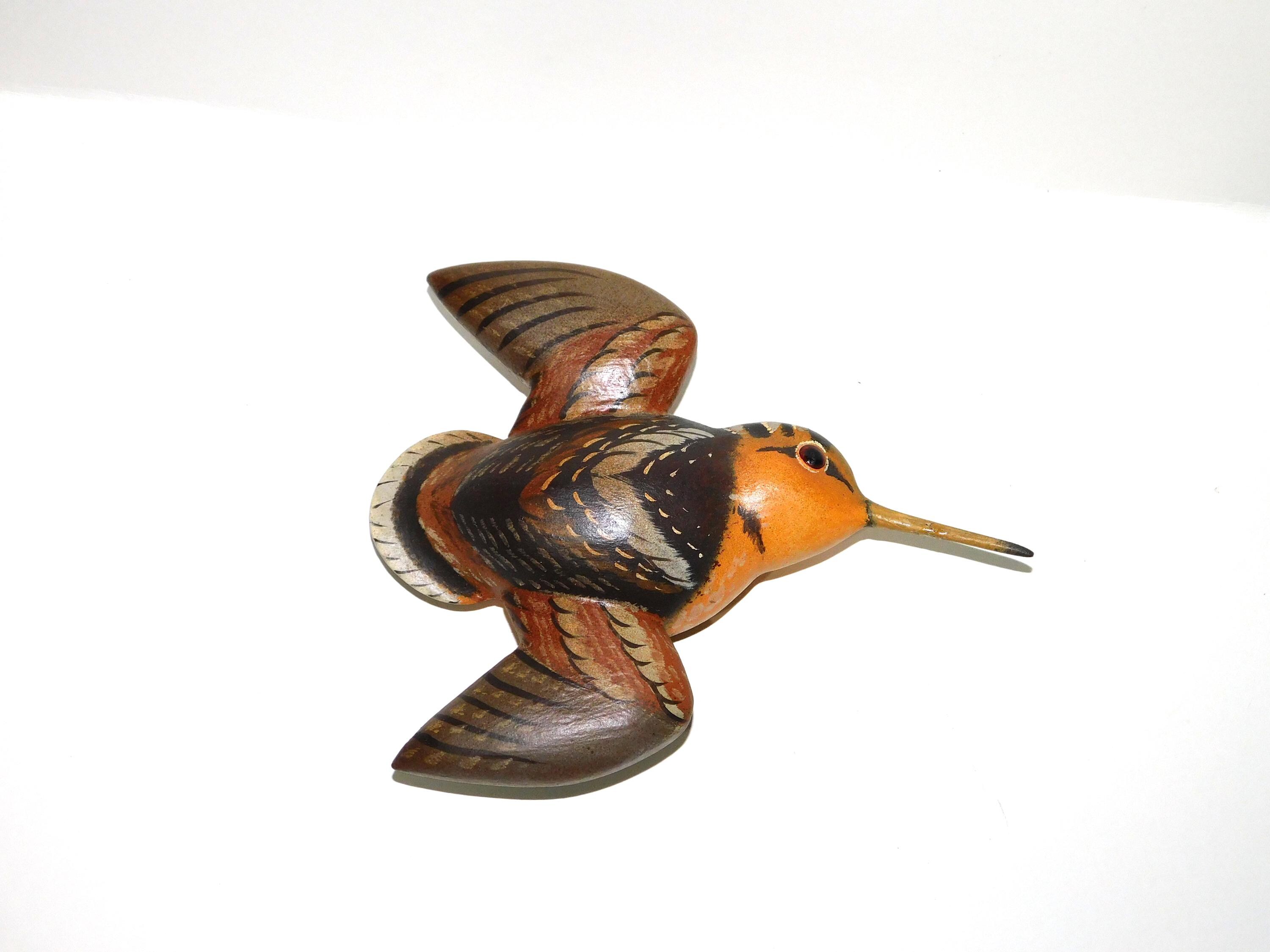 John Nelson Kenai Alaska Wood Carving Tinberdoodle Flying Woodcock
