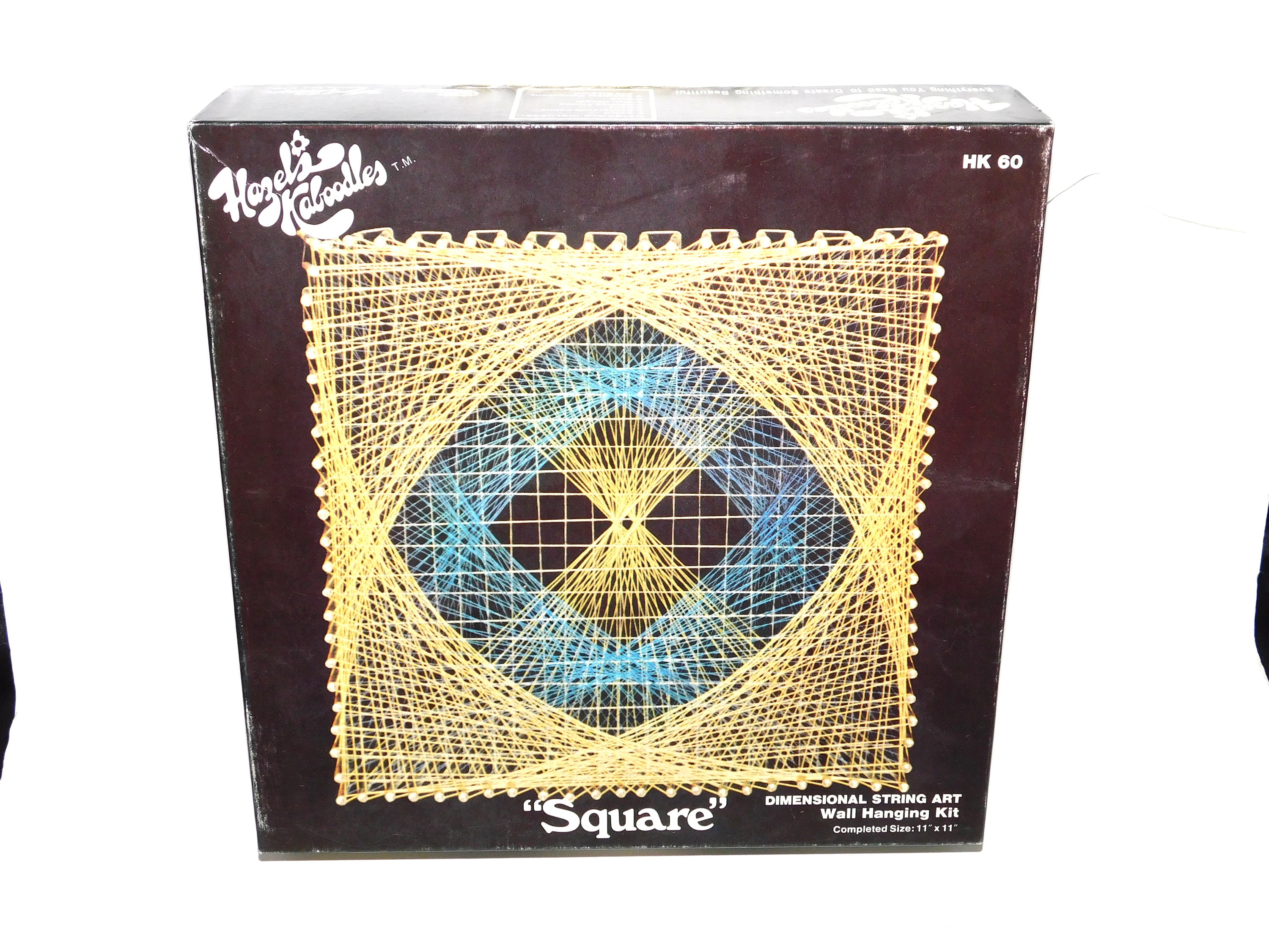 Wood Stitched String Art Kit with Shadow Box Vortex - adult or kids craft -  craft kits for teens - string art kit for adults - 3d string art - 3d string