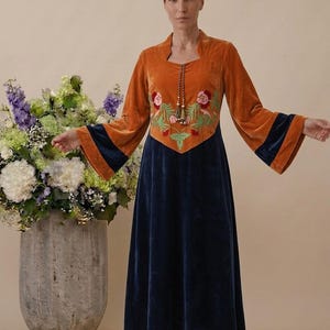 burnt orange and navy blue dress Stunning Burnt Orange and Navy Blue Bridesmaid Dresses