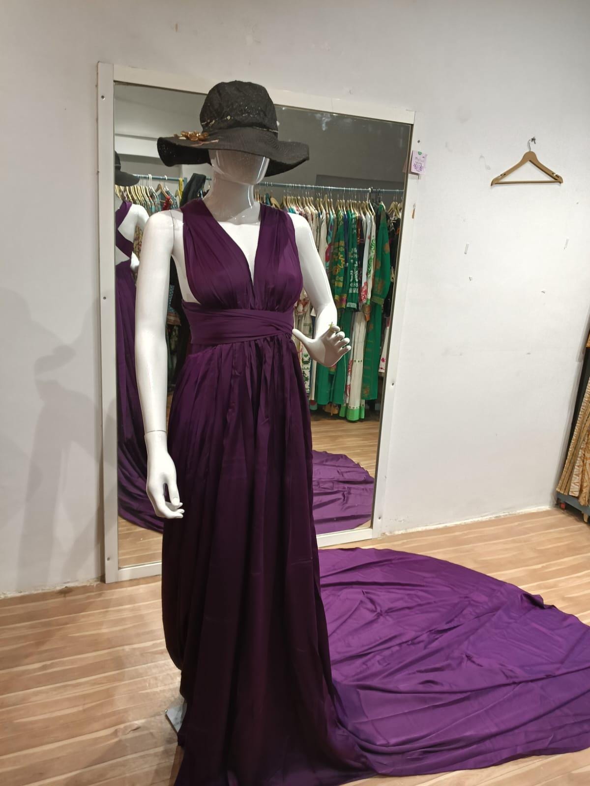 green emerald velvet dress Andie Halter Open Back Slit Satin Formal Dress