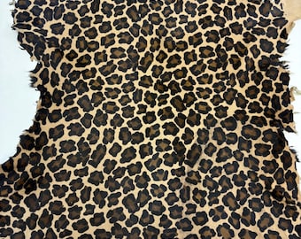 Leopard Print Genuine Leather Hide | Hair-On Craft Supply