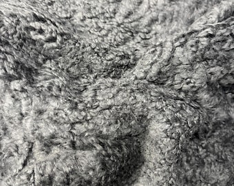 Dark Grey Curly Merino Sheepskin Hide – Upholstery & Crafts