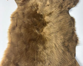 Organic Coffee Fur Hide: Long-Haired Leather Decor