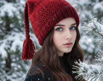 Ice Melt Hat, Handmade Hat, Melt the ICE Hat in Crochet, Melt the Ice Hat, Red Crochet Beanie, Cozy Knit Winter Hat