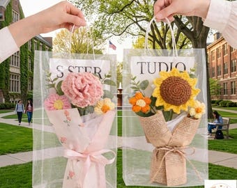 Graduation Gift for Her Class of 2026, Handmade Crochet Flower Bouquet, Knitted Flower Graduation Bouquet, Cute Grad Gift, Senior Grad Gift